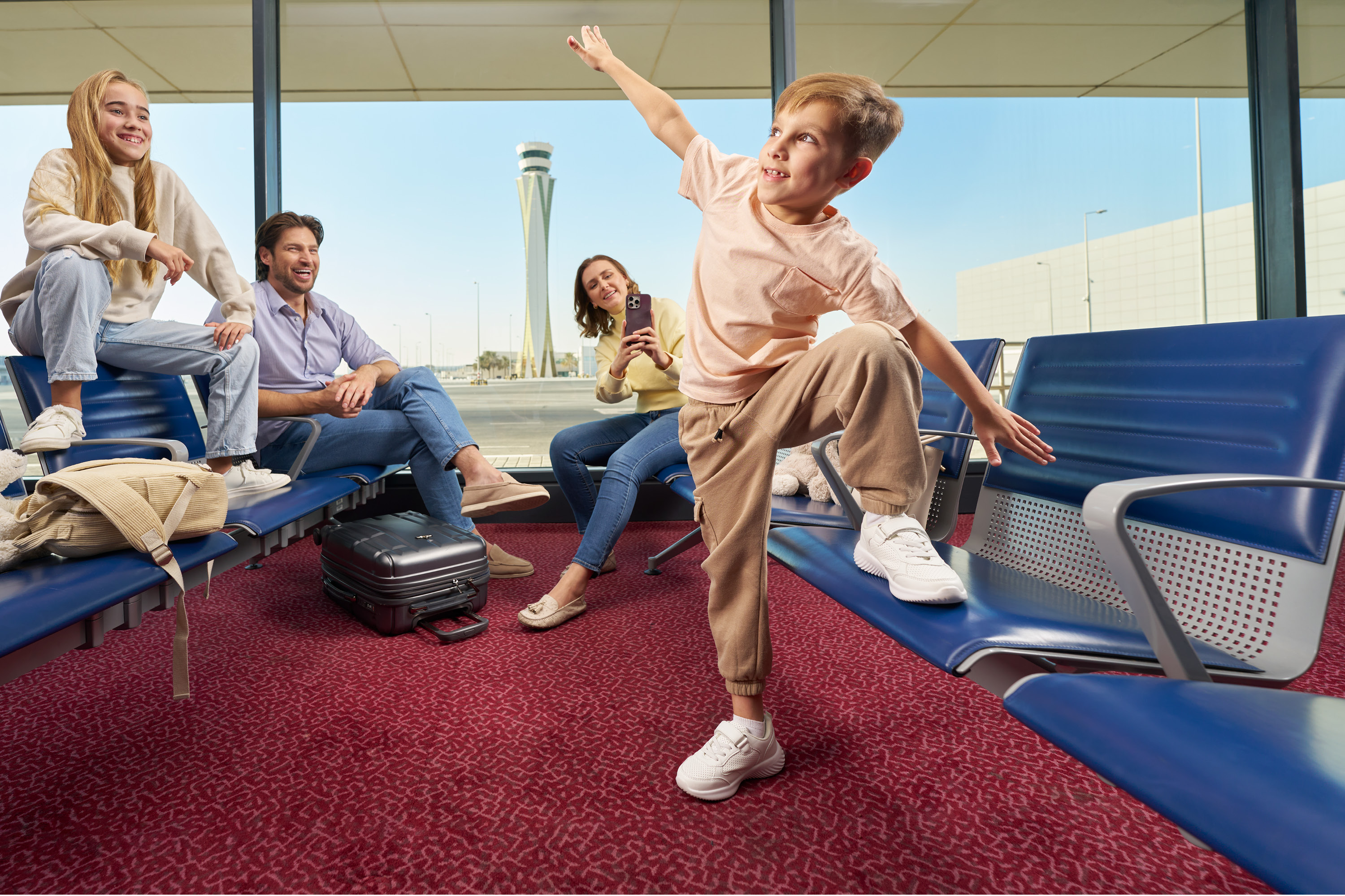 Family reunion at DXB airport